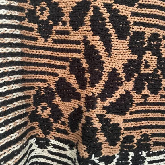 Free People Black and Brown Geometric Cardigan - Picture 6 of 6